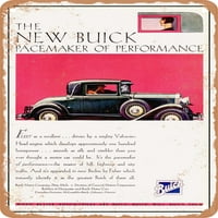 Metalni znak - Buick Sport Coupe Vintage AD - Vintage Rusty Look