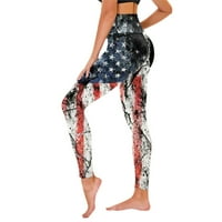 Dan nezavisnosti za ženske američke hlače od tema za jogu trčanje pilates teretana joga hlače tajice