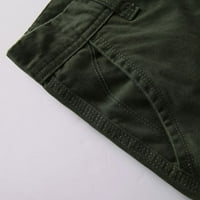 Labakihah teretni pantalone za muškarce muške modne casual čvrste boje Multi džepni kopč za zatvaranje