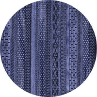 Ahgly Company u zatvorenom okrugli orijentalno plave modernim prostirkama, 7 'runda