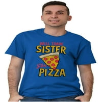 Će se sestre za pizzu šala muške grafičke majice majice ties brisco marke m