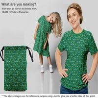 Onuone poliesterska spanda zelena tkanina šarena dinosaur crtana haljina materijal materijal za štampanje
