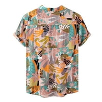 Polo košulje za muškarce casual havaii cvjetna košulja s kratkim rukavima odsječenog ovratnika