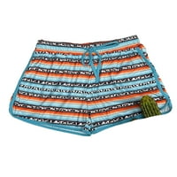 HAITE WOOLLOBLOCK BERMUDA Dno sa džepovima prugaste kratke hlače na plaži Leopard Print Podignite elastične