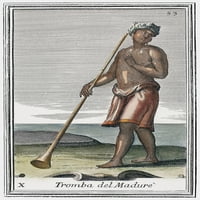 Indijska truba, 1723. NCOPPER graviranje, 1723, autorom Arnold Van Westerhout. Poster Print by