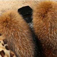 Zimski kaputi za žene žene Fau Furs ovratnik klasični jakna srednjeg zimskog kaputa
