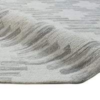 Ručno pušaka sive vunene prostirke 5 '8' Moderna skandinavska dijamantska tepiha