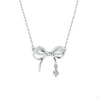 Ogrlice za žene Bowknot ogrlica Privjesak Modni dizajn svjetla Ljetna ogrlica od srebrne ogrlice za