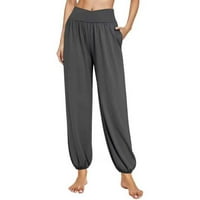 Owordtank teretana casual joga visoke strugosne hlače za vježbanje za žene solidne pantalone
