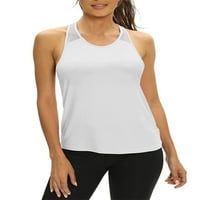 Prednji torbi za jogu za žene za žene vježbanje mrežice bez leđima Activewear majice Atletski sportski