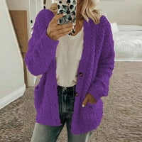 Pgeraug zimski kaputi za žene ženske plus veličine džepovi za džemper s gornjim pločnicima Plus veličine