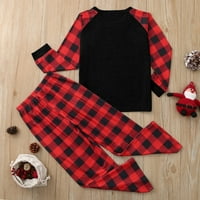 Sdjma Božićska djeca djeca ispis bluza vrhova i hlača Xmas Porodična odjeća pidžama
