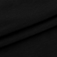 Homedles Žene Ljetni vrhovi - V-izrez Modni čvrsti kratki rukovi Ležerne majice za žene Crne