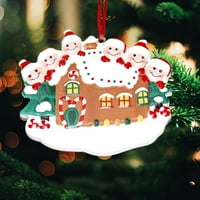 Drop ukrasi Santa Obiteljska kuća uzorak vodootporna smoja DIY naziva blagoslov viseći ukrasi Božićni