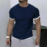 Muške majice Majice za muškarce Muške kratke rukave modne atletske majice Sportski pulover vrhove plave