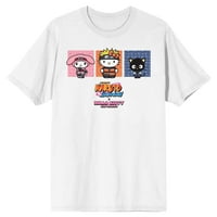 Naruto Hello Kitty Sanrio Team Muška majica kratkih rukava i skida za spavanje Set-3xl