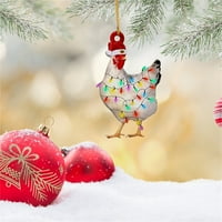 Mubineo Božićni ukras, akrilni ukras za životinje Božićni viseći ukras prijenosni sezonski dekor odmor