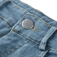 Riforla ženske hlače za žene flare na srednjem struku traperice džepne rastezanje tanke tasselne hlače