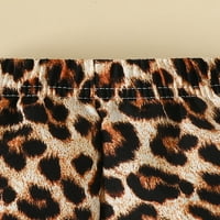 Century Newborn Baby Girls Jesen odjeća Leopard Print Dugi rukav BodySuits + Flare Hlače odjeća za glavu