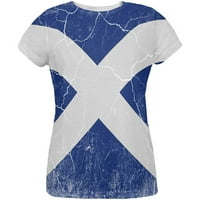 Škotska zastava u nevolji grunge Scotland Sko preko ženske majice