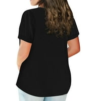 Plus veličine vrhova Ženska majica kratkih rukava sa kratkim rukavima Okrugli vrat Plus veličina majica