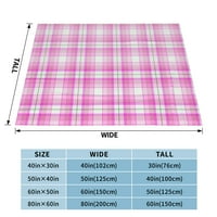 Plastirani ružičasti dizajn bacajte pokrivač, super mekane flanelne pokrivače od flanela, 60 x50