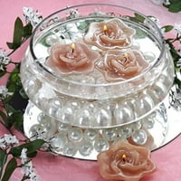Set prašnjave ruže bez ruže natkriveno plutajuće svijeća za rođendanski rođendan za vjenčanje