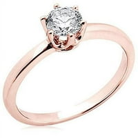 2. CT Diamond Rose Gold Solitaire prsten, veličina 6.5
