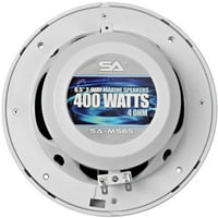 Seizmički audio par Watt bijelih 6,5 2-smjerni vodootporni brod morski govornici - Watts - SA-MS65W