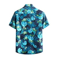 Muška majica Ležerne prilike Sladne ljetne havajske TOP velike veličine rever od tiskanog ovratnika