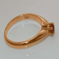 Britanci napravili 18k ružin zlato zvona prsten prirodni citrinski prsten za angažman - Opcije veličine