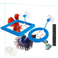 Prsten za hranjenje ribe, ribe sigurno plutajuća hrani krug plavi, sa usisnim čašicom jednostavnim za