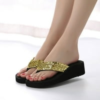 Ichuanyi sandale za žene čišćenje Ženskih ljetnih šljokica protiv klizanja sandale za klizanje i vanjske