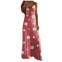 Cotonie Women Ljetna haljina Ležerne prilike Cvjetno tiskano za mršavljenje Duga haljina Velika prodaja