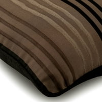Euro Shams, ukrasni smeđi europski prekrivači jastuka, kože od svilene jastuke, jastuk navlake sa prugastim