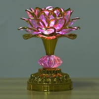 Budistička svjetiljka ekonomična dvostruka žarulja za napajanje zlatno pozlaćena akril prozirna za kućnu