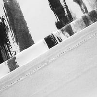 Driftaway Boint četkica s mastilom Stripe uzorak Prozor zavjese Slojevi za zavjese crne sive