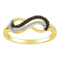 Carat okrugli bijeli prirodni dijamantski krojenje za vjenčani prsten u 10K čvrstih ruža zlatna prstena