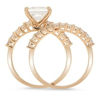 2. CT Princess Rez pravi prirodni dijamant VS1-VS G-H 14K Žuti zlatni angažman vjenčanja modernog set dizajnerskog prstena BW Set veličine 8