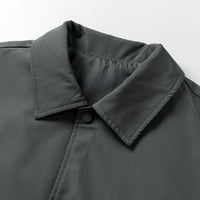 Leey-World Jean Jack Muška jakna za bombarder Quilted Full Zip Zimska leta Radna podstavljena odjeća
