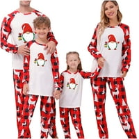 Podudarni obiteljski božićni pidžami set Božićni ispis Obiteljska evropska i američka Pajamas roditelj-dječji