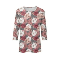 Ženski ljetni vrhovi ženska nova modna print rukava cvjetna tiskana majica Slim Top casual tops