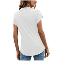 Lilgiuy majice za vježbanje za žene Ljetni modni gradijent Ispis Redovna bluza Soft Usposobni kratkih