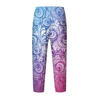 Pantalone za žene zaštićene ženske ležerne tiskane elastične struice obrezane hlače mršave gamaše hlače