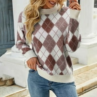 Durtebeua Fall džemperi za žene džemper vrhovi čvrste boje meko udobne kabele pletene pulover džempere