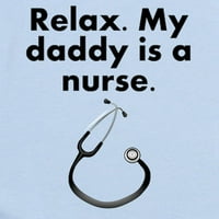 Cafepress - Rela Moj tata je medicinska služba za medicinu sestre - Light BodySuit, Veličina Novorođenčad
