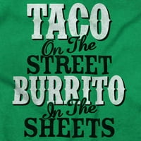 Raunchy Funny Tacos Utorak Burritos Ženska majica s dugim rukavima Brisco Brends X