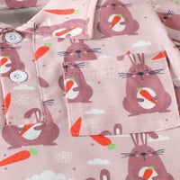 Capreze Kids majica crtani tiskani majica rever vrat ljeto gornja labava bluza kratki rukav čaj ružičasti