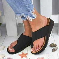 QucoQPE Comfy platforma ravna jedina kožna cipele za žene ortopedske korektne sandale ležerne ljetne