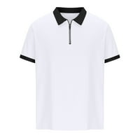 Muške majice rever up bluza v izrez kratki rukav vrhovi klirence obične fit mashirts modni ljetni tees